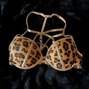 Baby Phat leopard print swim top